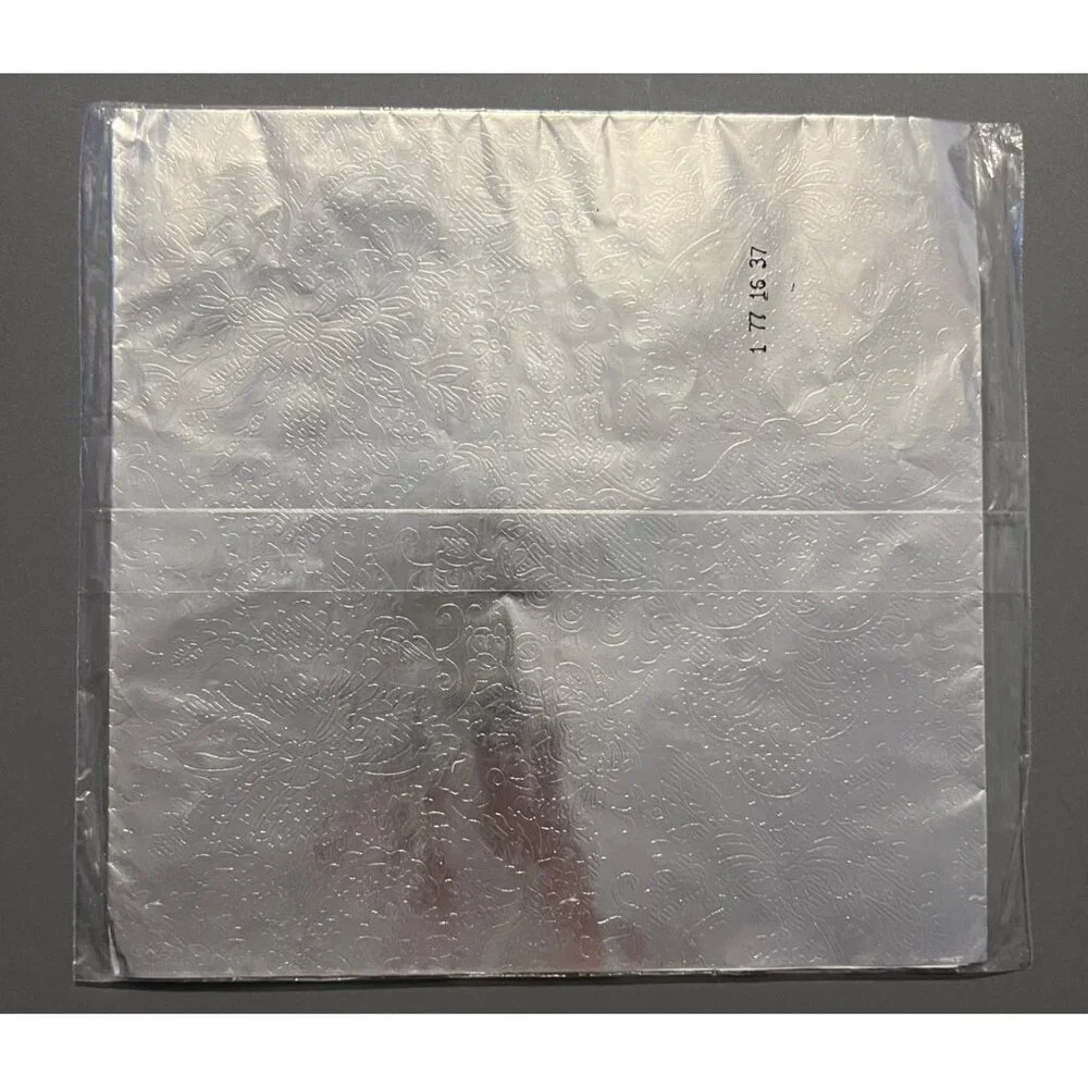 Vintage Hallmark All Occasions‎ Foil Sealed Gift Wrap - Silver Foil - 2 Sheets